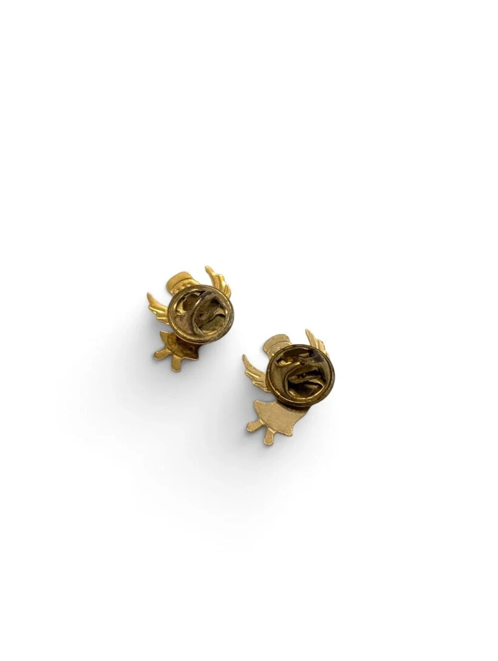 VINTAGE Angel Gold Retro Lapel Hat Pin 2PC Set